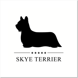 Skye Terrier Black Silhouette Posters and Art